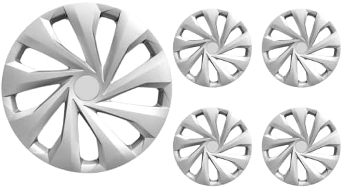 14-инчови Защелкивающиеся абсорбатори, Съвместими с Hyundai Elantra - Комплект от 4 ободных капачки Джанти за 14-инчови колела - Сив