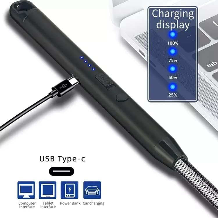 Акумулаторна електрическа запалка eLighter USB за свещи, къмпинг и барбекю – Запалка с нулеви емисии с led индикатор за зареждане