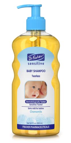 Шампоан Dr. Fischer за новородени и бебета Essentials. Не съдържа сълзи, Гипоаллергенен, Внимателно се грижи за косата и кожата на главата,