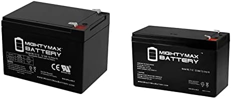 ML12-12 - Батерия SLA-12 v 12 AH - Продукт, търговска марка на the Mighty Max Battery, Черен и акумулаторна батерия SLA -