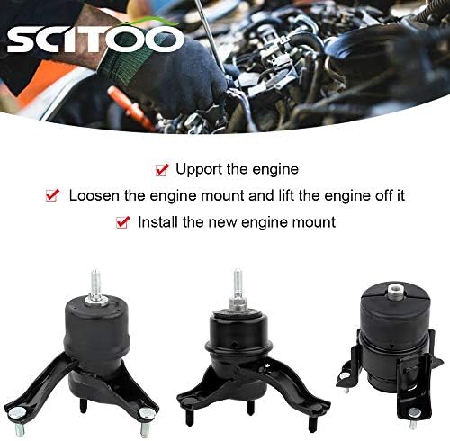 SCITOO Определяне на двигателя Trans Комплект закрепване е подходящ за Honda Pilot 2003 04 2005 3.5 L, за Acura MDX 3.5 L 2001