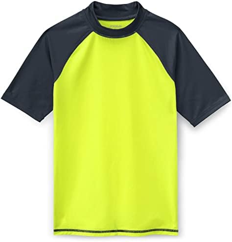 TSLA UPF 50 + Младежта Детска Риза С Защита От Акне с Къс Ръкав, UV /SPF Риза За Сърфиране, Топ За къпане Във вода Аква