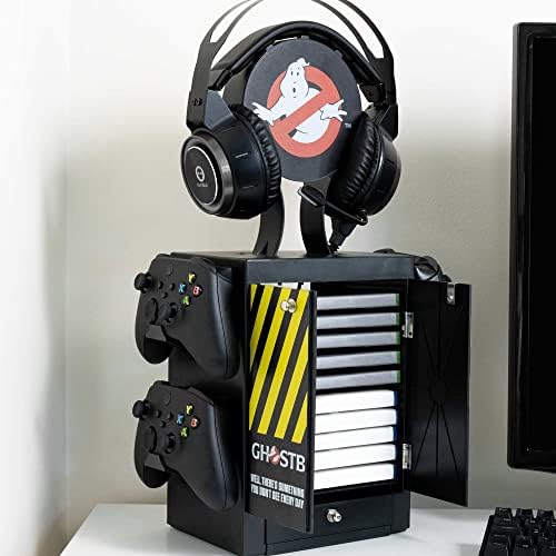 Numskull Официален Игри Шкафче Ghostbusters, Титуляр на контролера, Поставка за слушалки за PS5, Xbox Series X S, Nintendo Switch - Официален