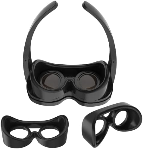 Силиконовата Подмяна на лична интерфейс за HTC Flow, Защитен От Пот маска за лице и възглавница за лице за слушалки HTC VR (черен)