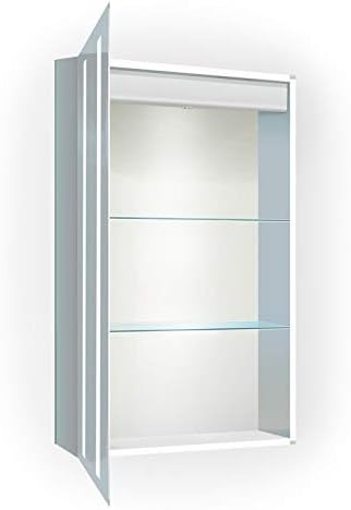 Комплект за Krugg Kinetic LED | Огледален шкаф за вграждане или повърхностен монтаж с Димер и Дефоггером (лявата линия 20 x 30)