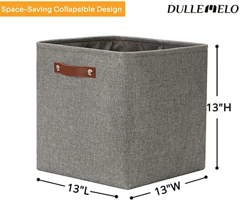 Сгъваема кошница за кабели DULLEMELO 3 Средни кошница с 15 x11x9,5 + 4 Кошници за кубчета 13 x13x13 (сив)