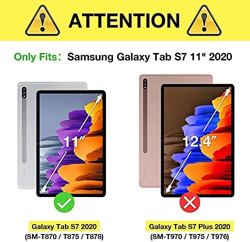 Калъф 【2 опаковки】 Защитно фолио за екрана на Galaxy Tab S7 11 инча 2020 г. (модел SM-T870/T875/T878) Комплект Калъф за Galaxy