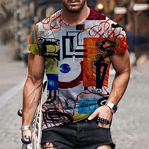 XXBR Мъжки Солдатские Тениски с къс ръкав, Градинска тениска с 3D Графичен принтом, Лятна Тениска с кръгло деколте, Спортна