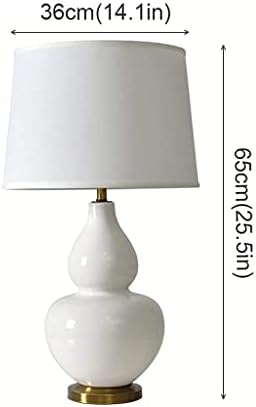 Стилна Американската Проста Керамична Настолна Лампа от Бяла Тиква като Тиква, Нощна Лампа за Спални, Хотелска Стая за Гости,