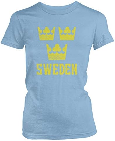 Тениска Amdesco Junior's Swedish Pride Sweden Crowns на Гордостта на Швеция