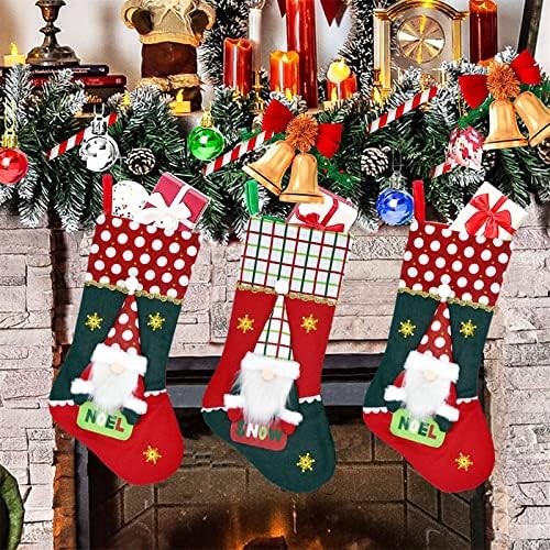Подарък чорапи с шоколадови бонбони, Персонални Чорапи за Камината, 3D Плюшена Коледна Украса за Дома и партита, аксесоари за Деца, Семеен