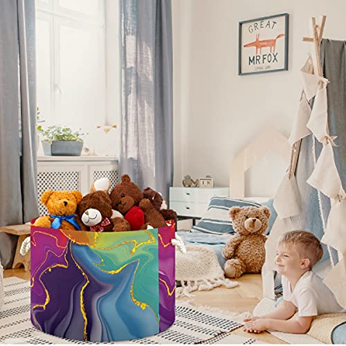 visesunny Rainbow Абстрактна Луксозна Композиция Inkscape кошове за пране на Текстилен Кутия За Съхранение Кутия За Съхранение