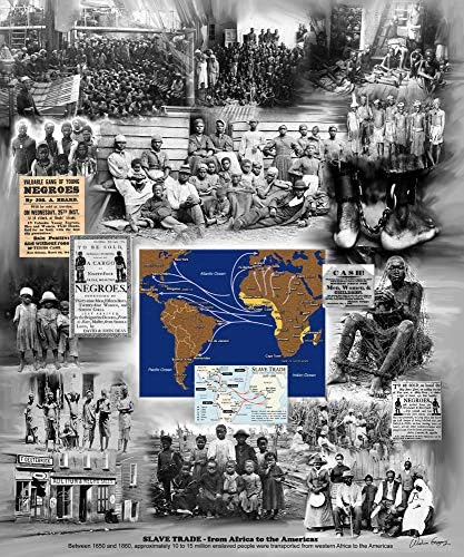 The Art Depot Африканска търговията с роби Уишума Грегъри (без рамка, 24x20 см)