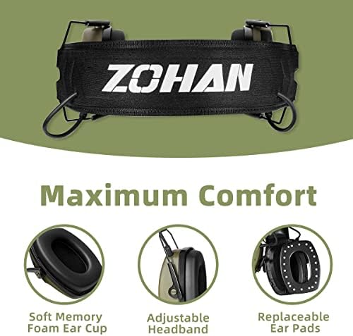 ZOHAN 035 Bluetooth 5.0 Слушалки За защита на ушите от стрелба + EM028 Слушалки За стрелба