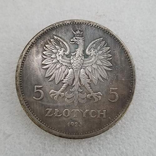 Професия Полша 1928 Месинг, Сребро Стара Сребърна Монета Паметник Колекция от монети 2474 Възпоменателна Монета
