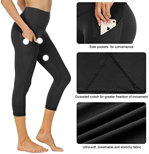 Дамски панталони за йога NexiEpoch с висока талия и джобове за жени - Гамаши-Участък За тренировка на корема, 4 Начина