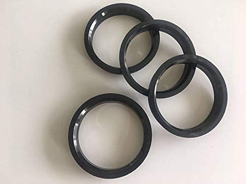 NB-AERO 4 бр. Черни полиуглеродные пръстени 72,62 мм (колелото) - 54,1 мм (Ступица) | Централно пръстен Hubcentric 54,1 мм - 72,62 мм