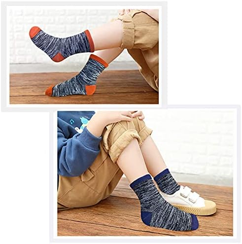 JAMEGIO / Модни Памучни Чорапи за малки момчета и момичета, Меки Чорапи за екипажа, от 2 до 14 години, за момчета и момичета до 12 двойки