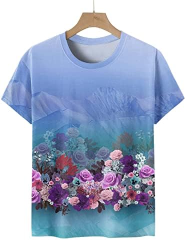 Есенно Лятна Риза Свободно, Намаляване, Дамски Памучен Блуза с Кръгло Деколте и Графичен Дизайн на Тениска за Момичета, ум