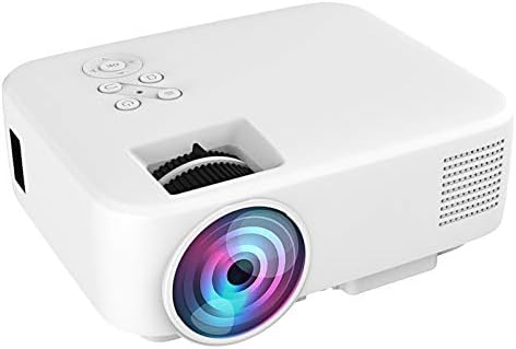Преносим Мини Проектор, видео проектор за Кино с led подсветка, Full HD 1080P, Вградени 3D Аудиодинамики за преносими компютри, USB устройства,