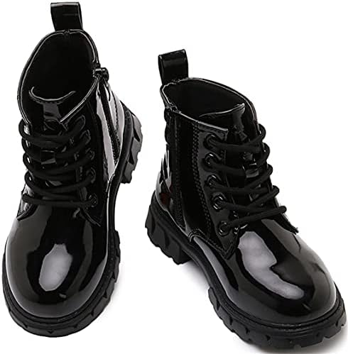 PPXID/Водоустойчив Армейските обувки за малките момчета и момичета дантела, Ботильоны със страничен цип