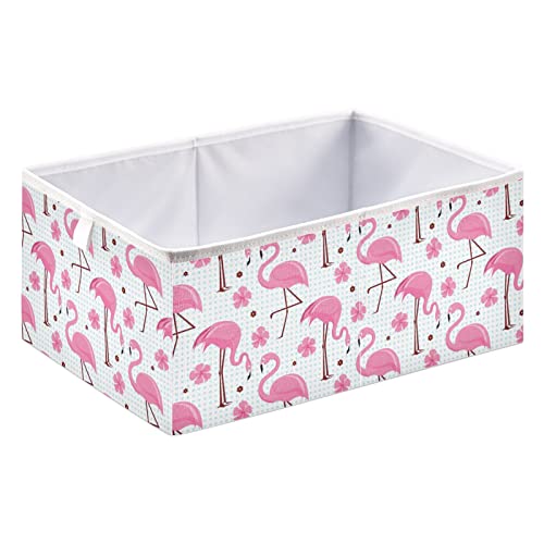 Кутия за съхранение на кубчета с фламинго, Сгъваеми кутии за съхранение, Водоустойчив кош за играчки, Органайзер за кубчета, Кутии