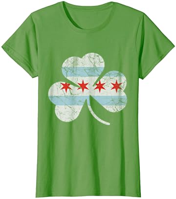 Тениска с ирландски Флага на Чикаго и Трилистником в Чест на Деня на Свети Патрик За двойки И Групи