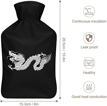 Китайски Силует на Дракона Плюшена Чанта за Гореща Вода Сладко Гумена Бутилка за гореща Вода за Инжектиране на Водата Топло За Ръце И Крака