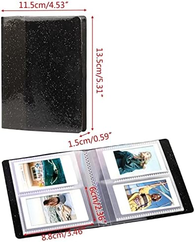 ZHAOLEI 64 Джоб 3-Инчов Фотоалбум с Зыбучими пясъци Mini Instant Picture Case Органайзер за съхранение (Цвят: D)
