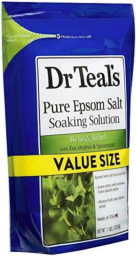 Английска сол Dr Teal's 3 опаковки (общо 21 лири) с эвкалиптом и мента