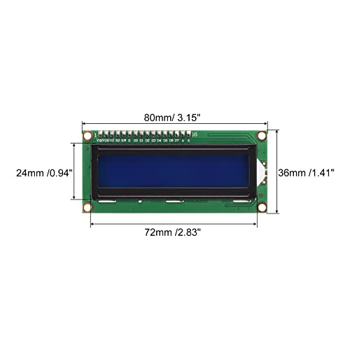 Модул последователно на дисплея MECCANIXITY IIC LCD 1602 5, Синя Подсветка на екрана на дисплея 16x2 LCD модул, Интерфейсен