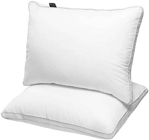 Комплект от 2 легла възглавници JICUSE Стандартен размер, 2 опаковки възглавници Хотелски стандарт за качество за сън с Алтернативен пълнеж