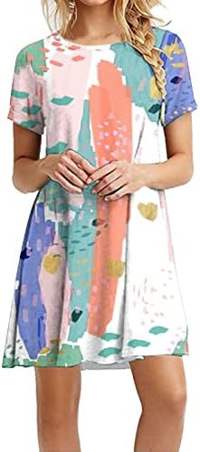 Женствена рокля Лятна Рокля Плюс Размера на Дамско Ежедневното дрехи за Жени Голям Размер Цветни Рокли за Жени 2023