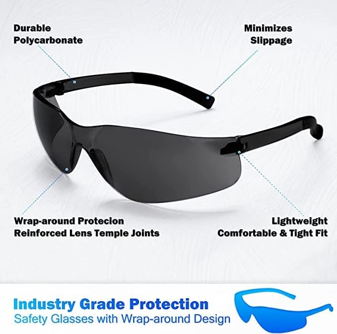 Защитни Очила на Едро от 30 парчета, Предпазни Очила за мъже и Жени, Защитни Очила ANSI Z87.1 с прозрачна защита за работа
