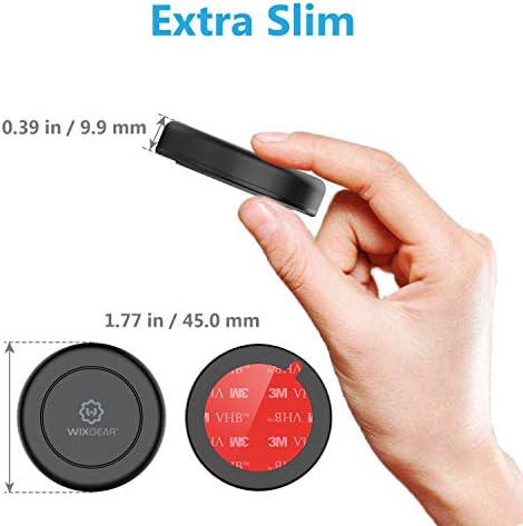 Универсален Магнитен Кола WixGear с плосък монтиране на таблото за мобилни телефони и мини-таблет с технологията Fast Swift-Snap - Extra Slim