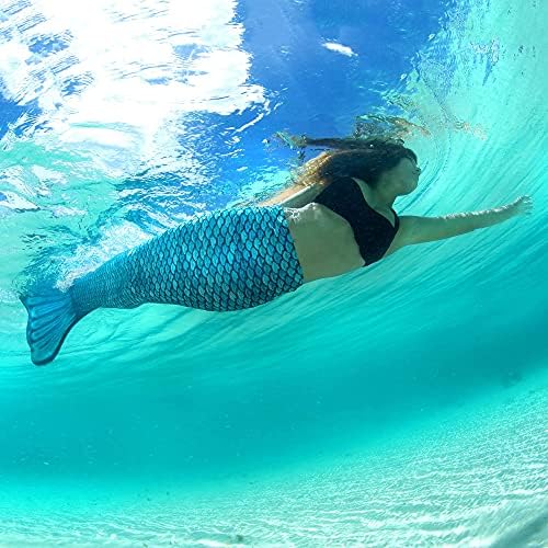 Fin Забавни Mermaidens - Опашки на русалките за плуване за момичета и деца с моноластами