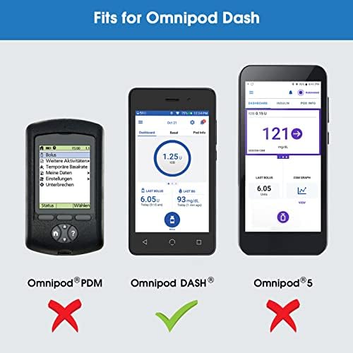 Силиконов калъф MEDMAX за Omnipod Dash PDM (персонален мениджър на диабет), Лек, устойчив на удари Противоскользящий Защитен