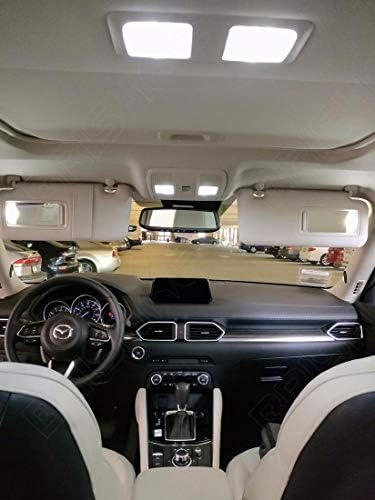 BRISHINE Бял Комплект led крушки за купето на Mazda 6 2014 2015 2017 2018 2019 Супер Ярък 6000 K Комплект Led Крушки за салон + Осветление