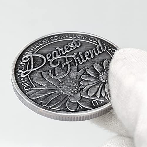 Честит Медальон Ретро Монета Късмет Zou Ju Лепестковая Монета На Островите Кук Приятелство Любов Сребърна Монета