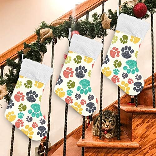 Коледни Чорапи ALAZA, Класически Персонализирани Големи Чорапи за Кучета, Украса за Семейни Тържества, декорация за Партита,