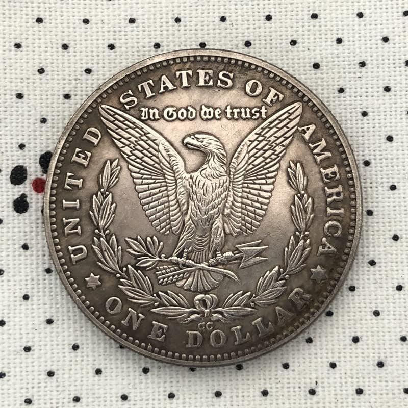38 ММ Антични Сребро Доларова Монета Американски Морган Скитник Монета 1890CC Занаят 38
