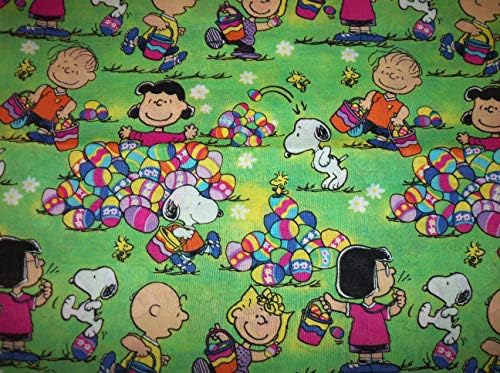 Кърпа за великденски яйца Peanuts Снупи Charlie Brown and Friends, продадени The Fat Quarter (18 X 22), Новата BTFQ