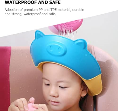 Zerodeko Набор от Аксесоари за баня, Детски Шампоан, Детска Шапка За Баня, Защита За измиване на косата, Защита на Гърба, Шапка За Плуване,