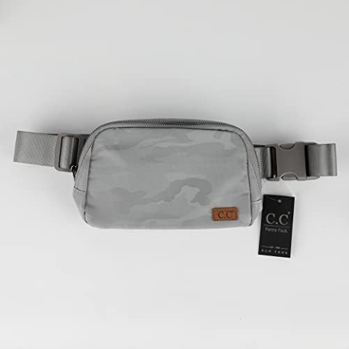Поясная чанта C. C за жени, поясная чанта, чанта през рамо за жени, Модни скута чанта с регулируема каишка, Подаръци за жени (BG-4254) (бял