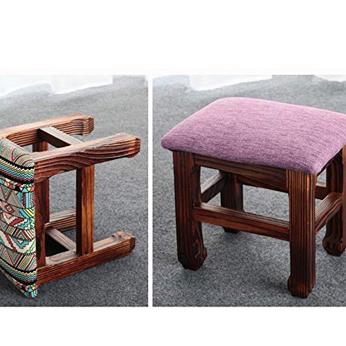 Столове WSZJJ без табло с кръгла горни штабелируемым дървена седалка за хранене-кухнята, Дома, градината, Хол и класната стая (Цвят: