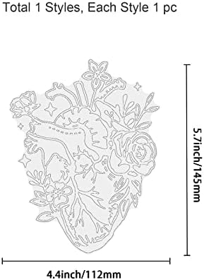 GLOBLAND Цвете Анатомическое Сърцето Горещо Фолио Табела за DIY Фолио Хартия за Сърцето на Цвете САМ Фолио, Релеф, за Scrapbooking Производство