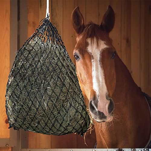 Harrison Howard Slow Feed Hay Net Horse, 2 броя, аксесоари за хранене на коне, черен