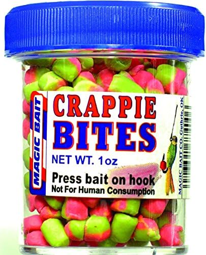 Магията на Баит Crappie Bites Риболовни примамки Crappie Нибълс - Риболовни примамки и бонбони за риболов в банката с тегло 1 унция (28