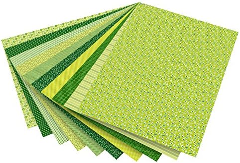 Хартия за бродерия Folia Bringmann Basics Мотиф Block 24 x 34 cm 30 Листа в Светло зелен цвят