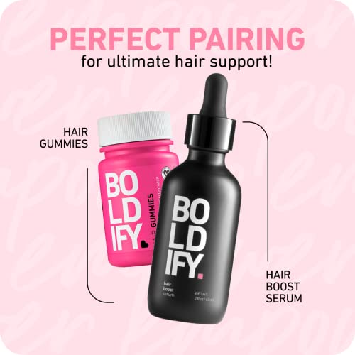 Серум за растеж на косата BOLDIFY, съдържа 30 естествени стимулатори на растежа на косата + 4 клинично доказани пептид, Серум за растеж